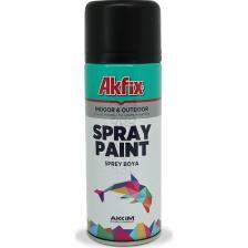 Akfix Akrilik Sprey Boya 400ml Mat Siyah