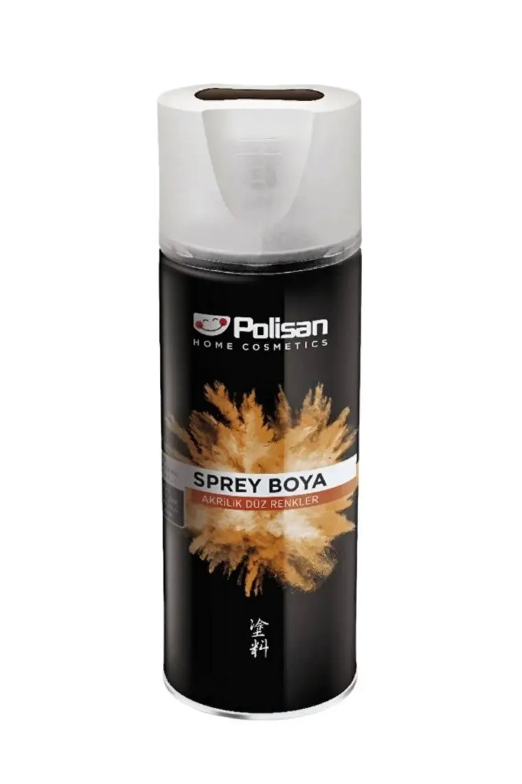 Polisan Akrilik Sprey Boya Ral 9005 Parlak Si̇yah