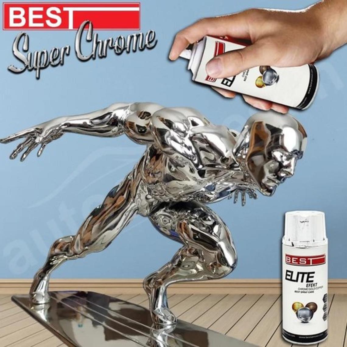 Best Elite Krom Efekt Sprey Boya Parlak Krom Sprey Boya 400 ml Hobi Boyası