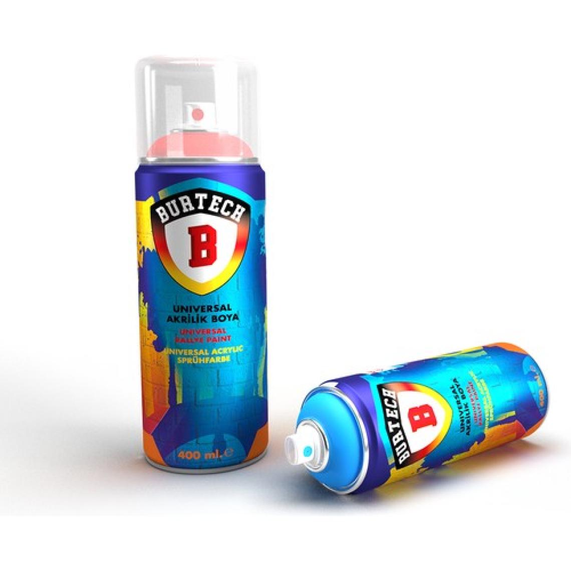 Burtech Universal - Akrilik Mat Siyah Sprey Boya RAL-9005 400 ml