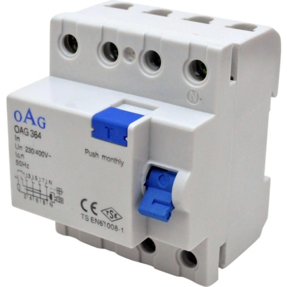 Oag  4X40A/300Ma Kaçak Akım Koruma Rölesi