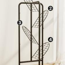 Bino 4 Katlı Metal Çiçeklik Dekoratif Lüks Bahçe Mobilyası  Bahçe Balkon Rafı