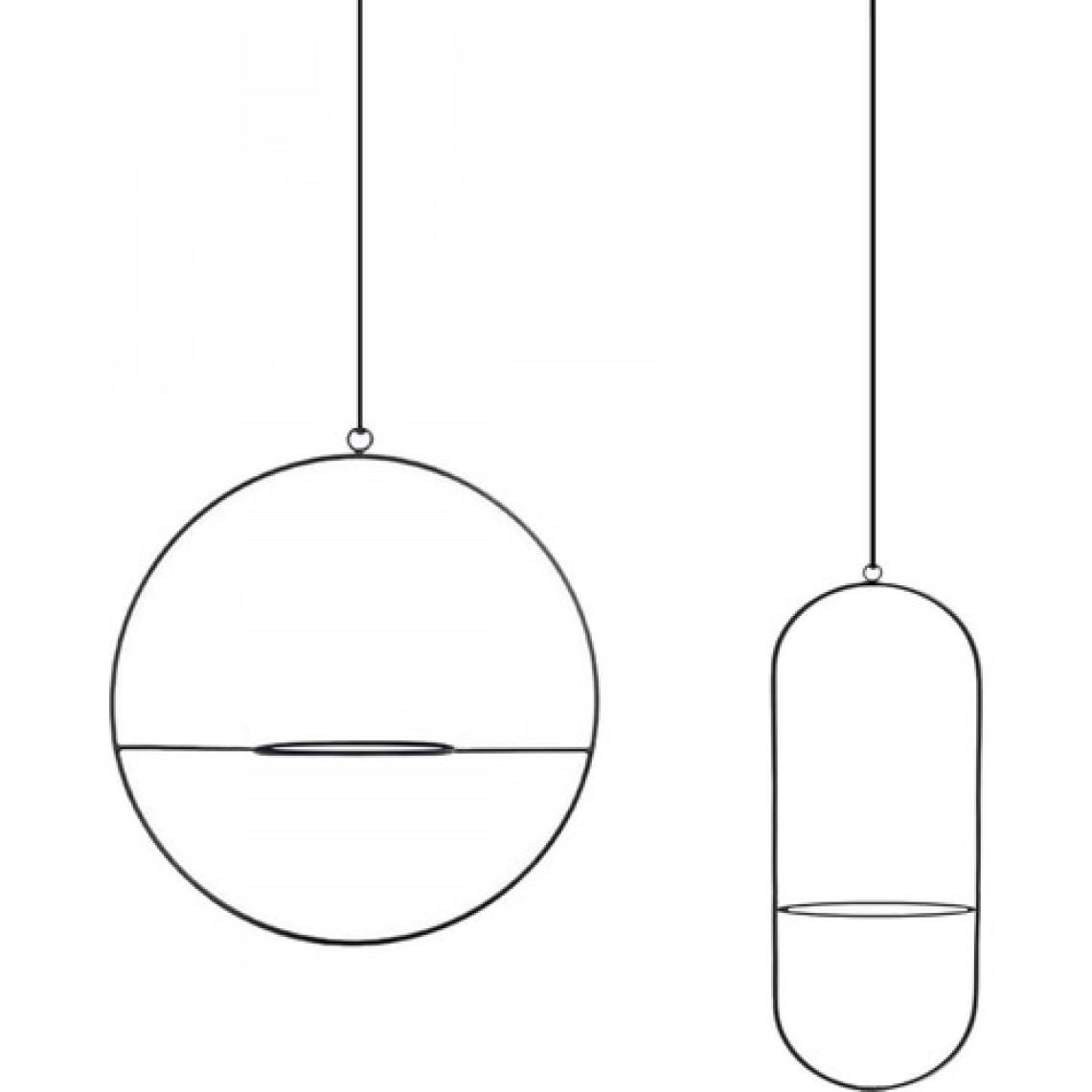 Homing Modern Tasarım Askılı 2'li Set Çiçeklik Saksılık