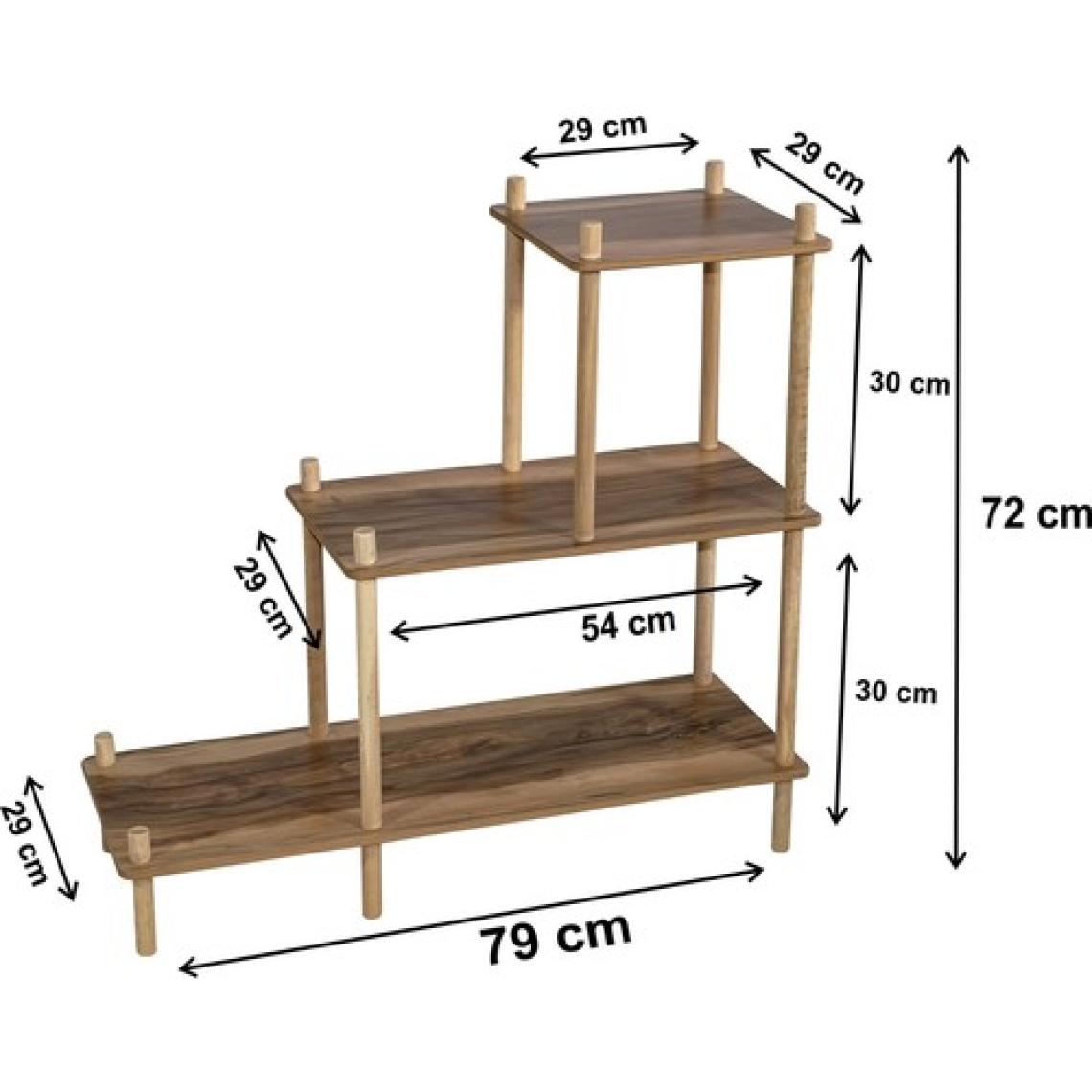 Asudehome Saksı Standı Bahçe 3 Katlı Saksılık Çiçek Rafı Ahşap Saksılık Çiçeklik No1