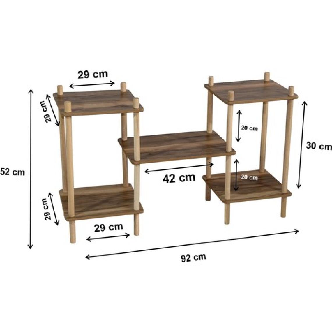 Asudehome Saksı Standı Bahçe 5 Raflı Saksılık Çiçek Rafı Ahşap Saksılık Çiçeklik No3