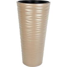 Nettenevime Dore Renk Kumsal Vazo Dekoratif Uzun Saksı 5.5 Lt 30*57CM