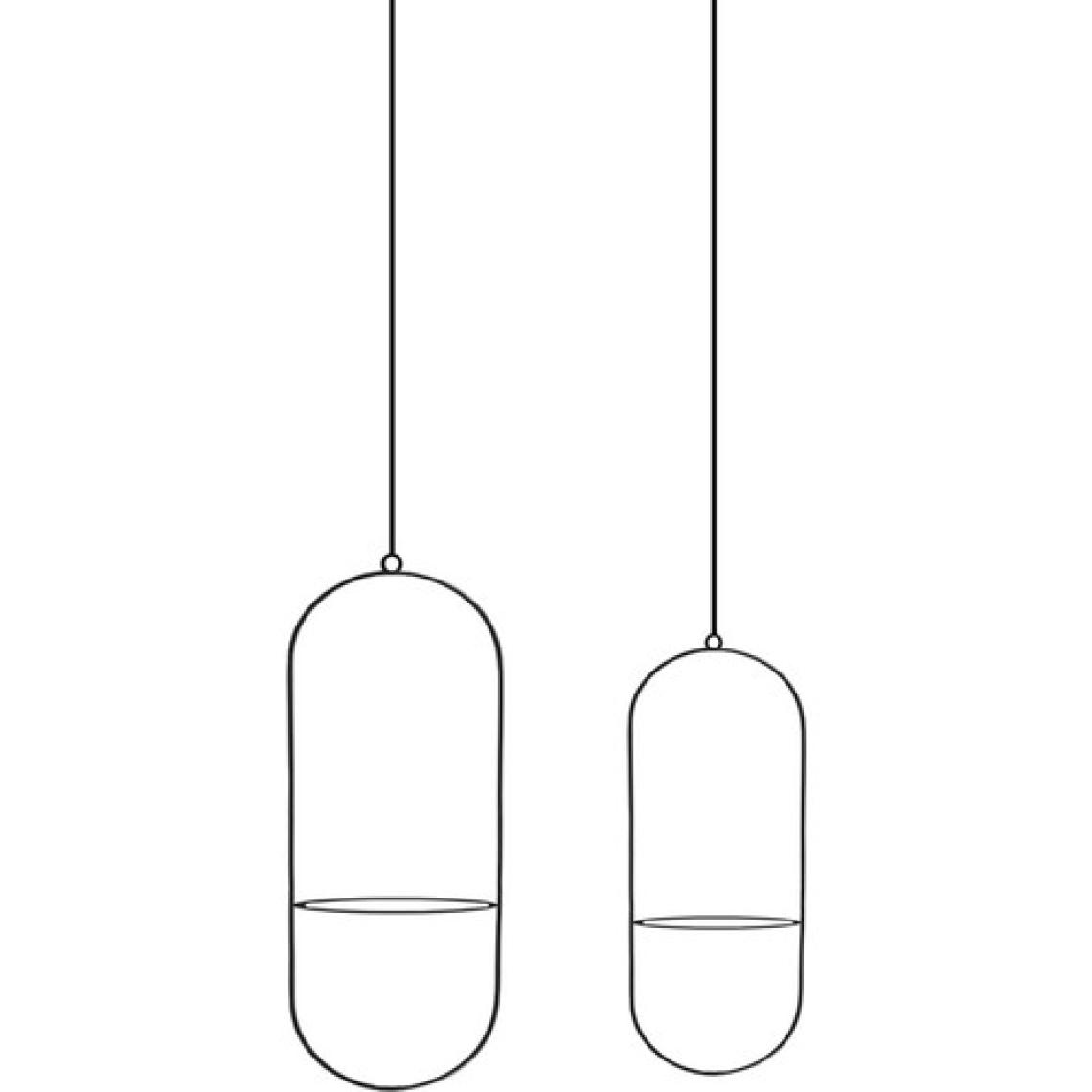 Homing Modern Tasarım Askılı Set Çiçeklik Saksılık 30 ve 25 cm SEH-4611