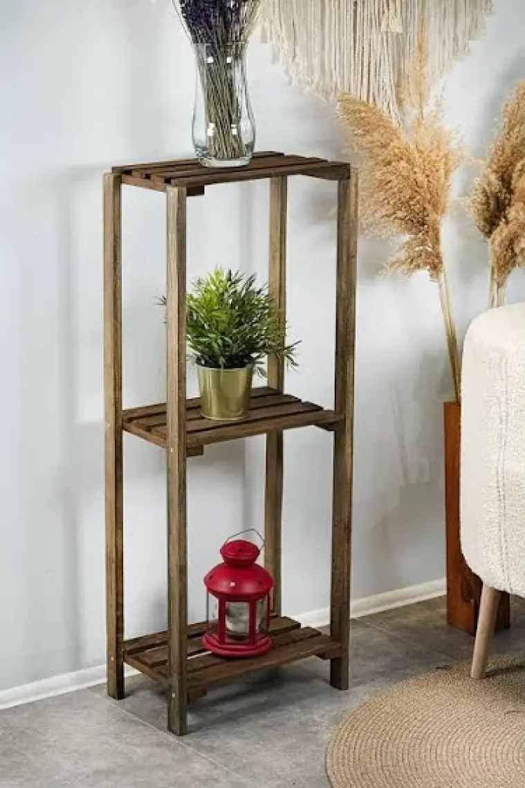 Weblonya Saksı Ahşap Saksılık Büyük Boy Saksı Stand Çiçeklik 2163
