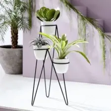 Wess Dizayn Metal Saksı Standı Iskandinav 3 Katlı Ayaklı Çiçeklik WD249