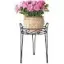 Bahçem Metal Ferforje Saksılık Çiçeklik Dekoratif Saksı Standı 1 Adet 26X26X37CM
