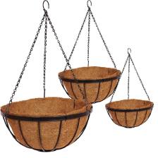 Nettenevime Sarkaç Çiçek Sepeti 3lü Coco Elyaf Makreme Saksı 20-25-30CM