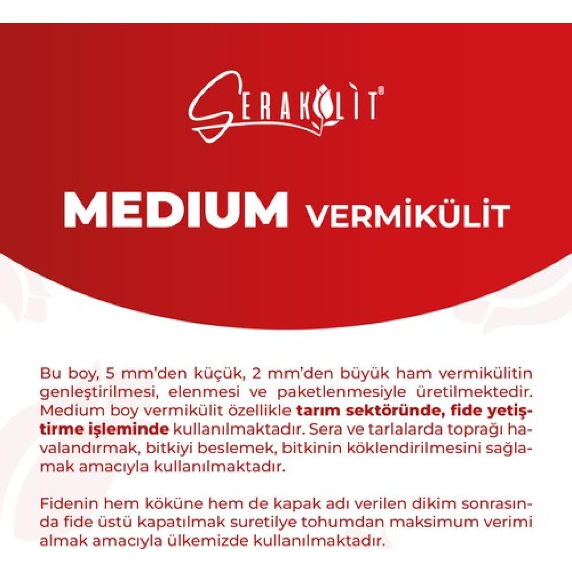 Serakülit Vermikülit - Medium 100 Litre