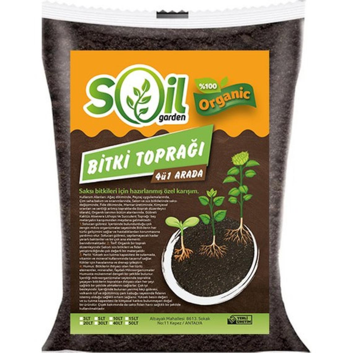 Soil Garden Bitki Toprağı 4'ü Bir Arada 50 lt