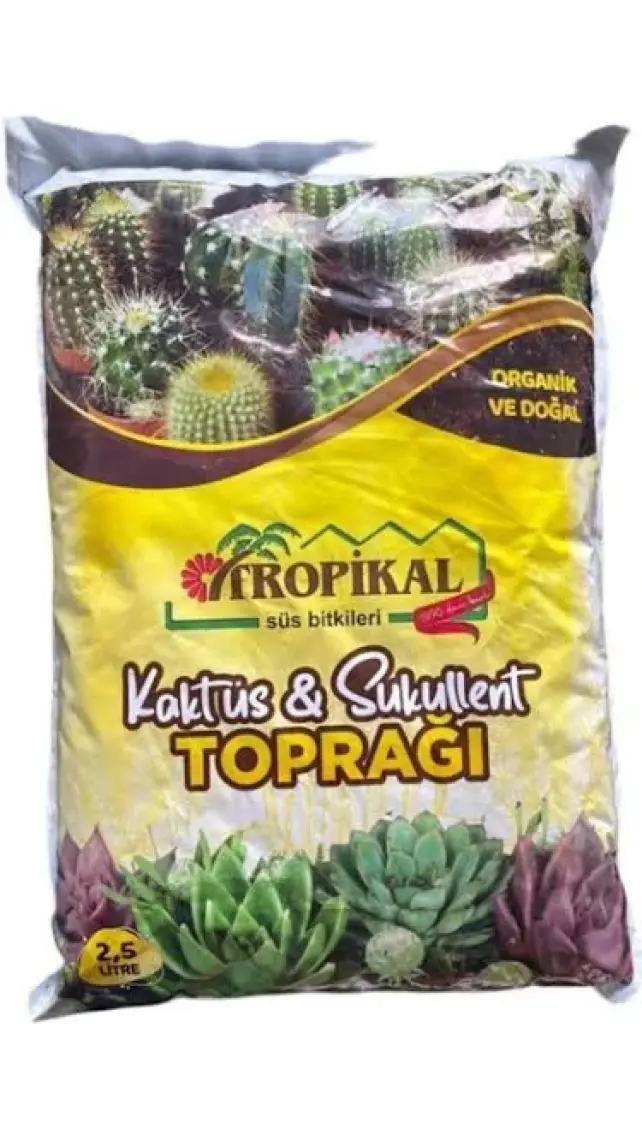 Tropikal Kaktüs Sukulent Toprağı 2,5 Lt (Organik ve Doğal)