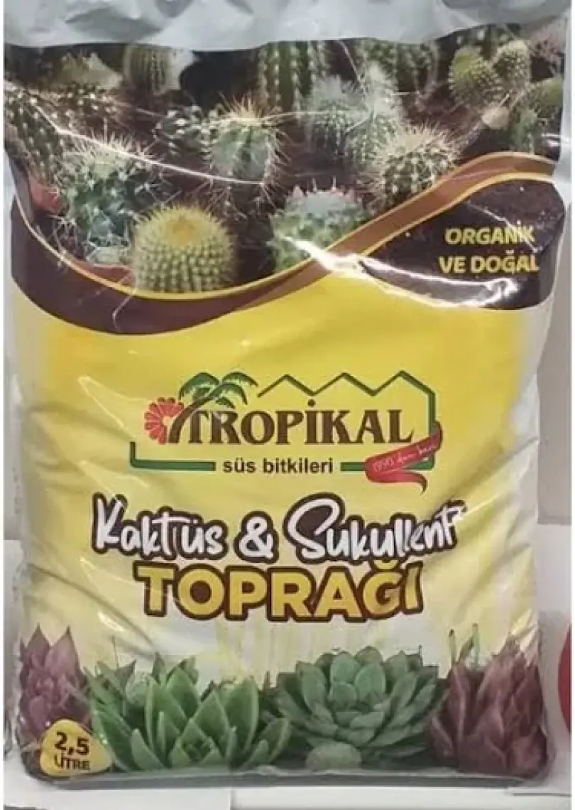 Tropikal Kaktüs Sukulent Toprağı 2,5 Lt (Organik ve Doğal)