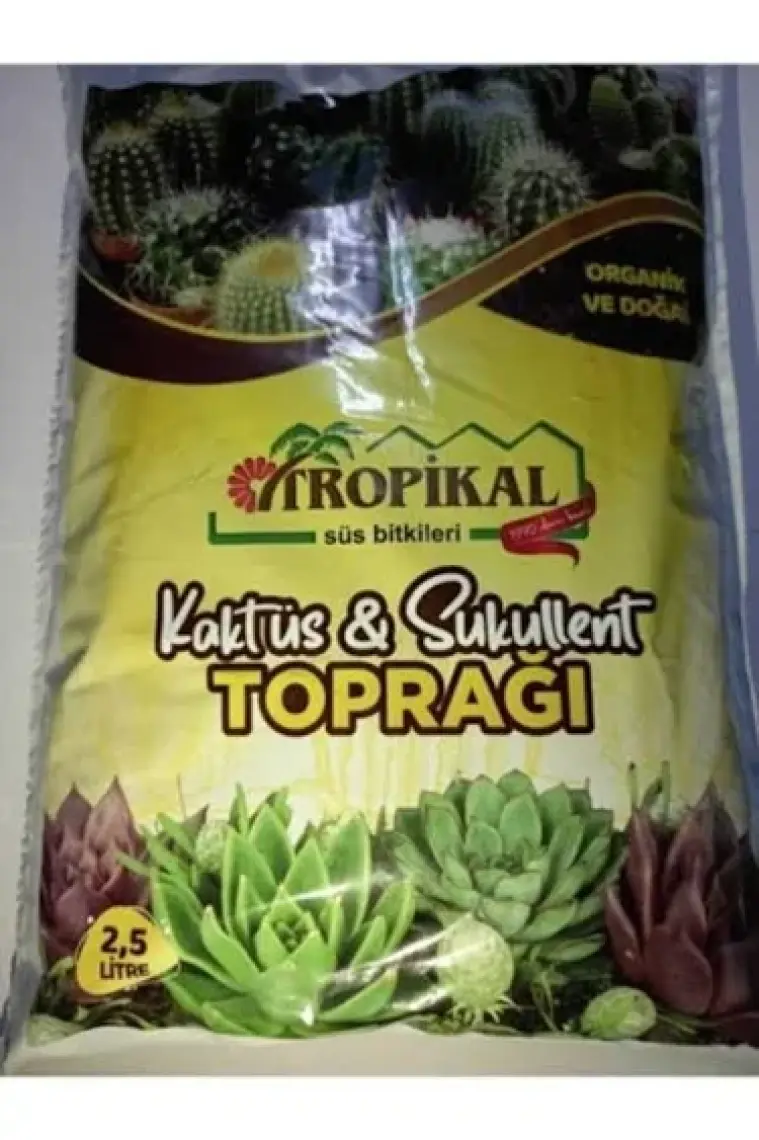 Tropikal Kaktüs Sukulent Toprağı 2,5 Lt (Organik ve Doğal)