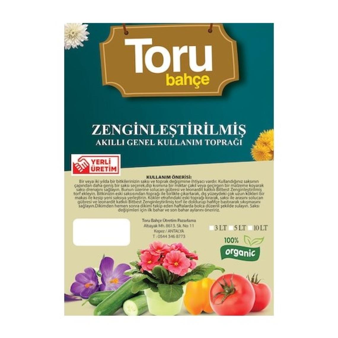 Toru Bahçe  Torf Çiçek Toprağı Saksı Toprağı Bitki Toprağı 40 lt