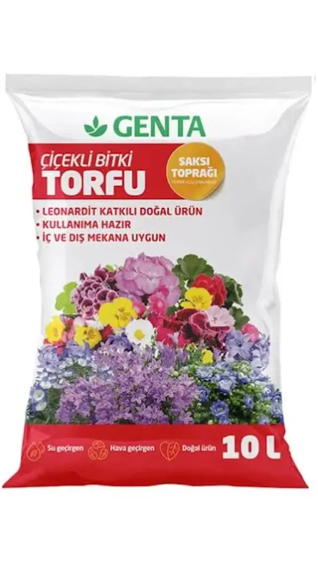 Genta Sardunya ve Çiçekli Bitkiler İçin Torf 10 lt.