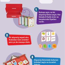 Puedo Shopping List / Eğitici Oyuncak / Alışveriş ve Parayı Öğreten Oyun / 70 Parça / +3 Yaş