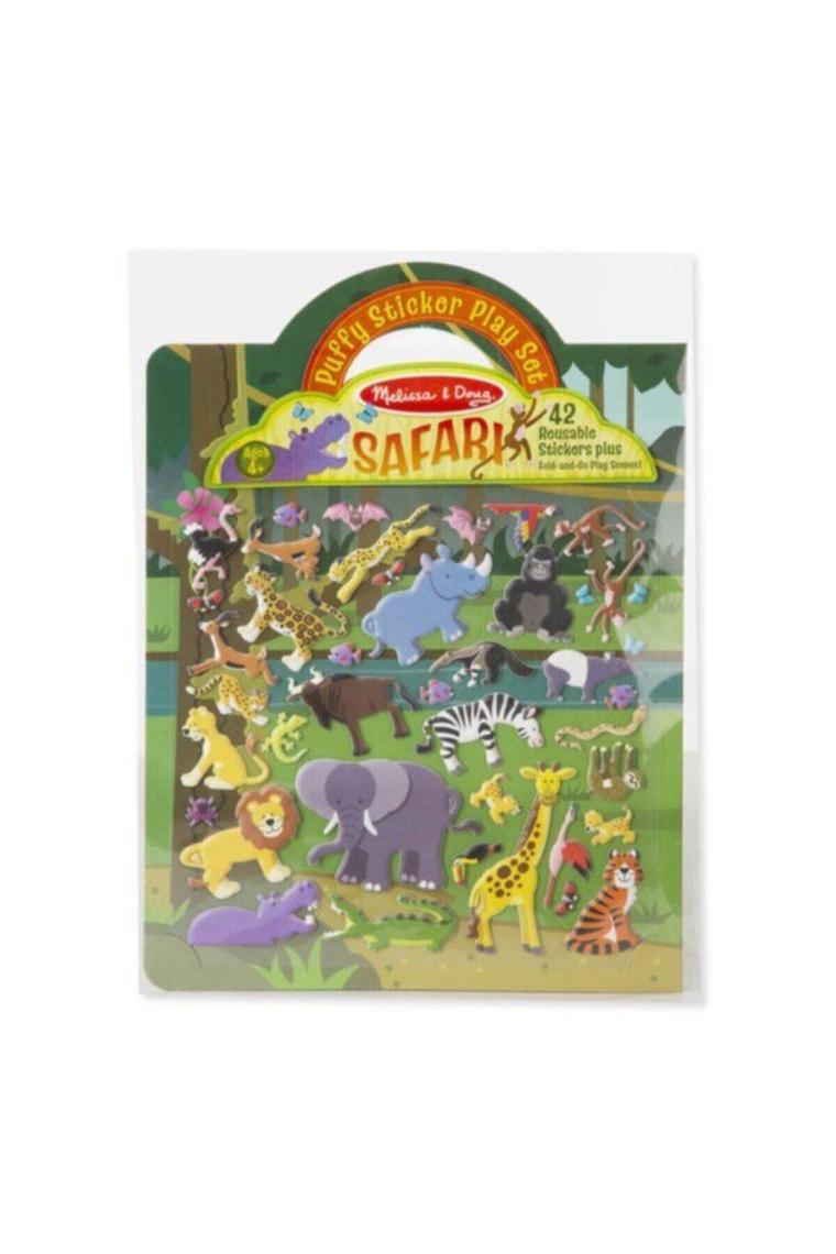 Melissa&Doug  Kabartmalı Tak Çıkar Çıkartma Seti Safari MD009106