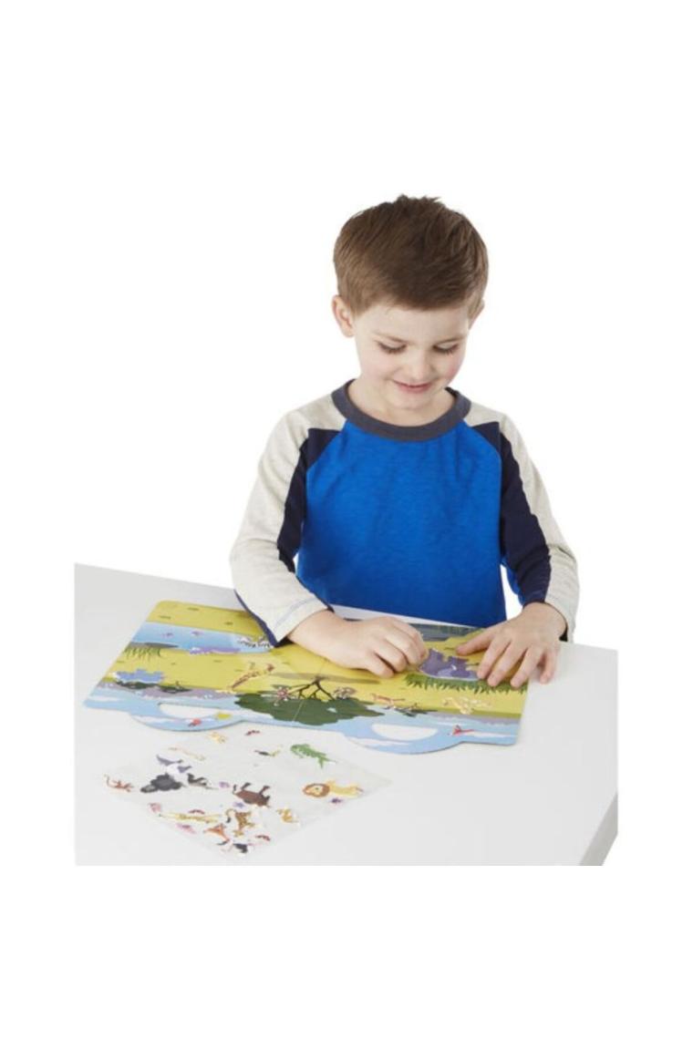 Melissa&Doug  Kabartmalı Tak Çıkar Çıkartma Seti Safari MD009106