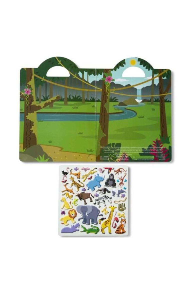 Melissa&Doug  Kabartmalı Tak Çıkar Çıkartma Seti Safari MD009106
