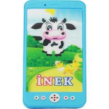 Prestij Oyuncak Pilli Sesli Işıklı 3D Inek Oyuncak Telefon