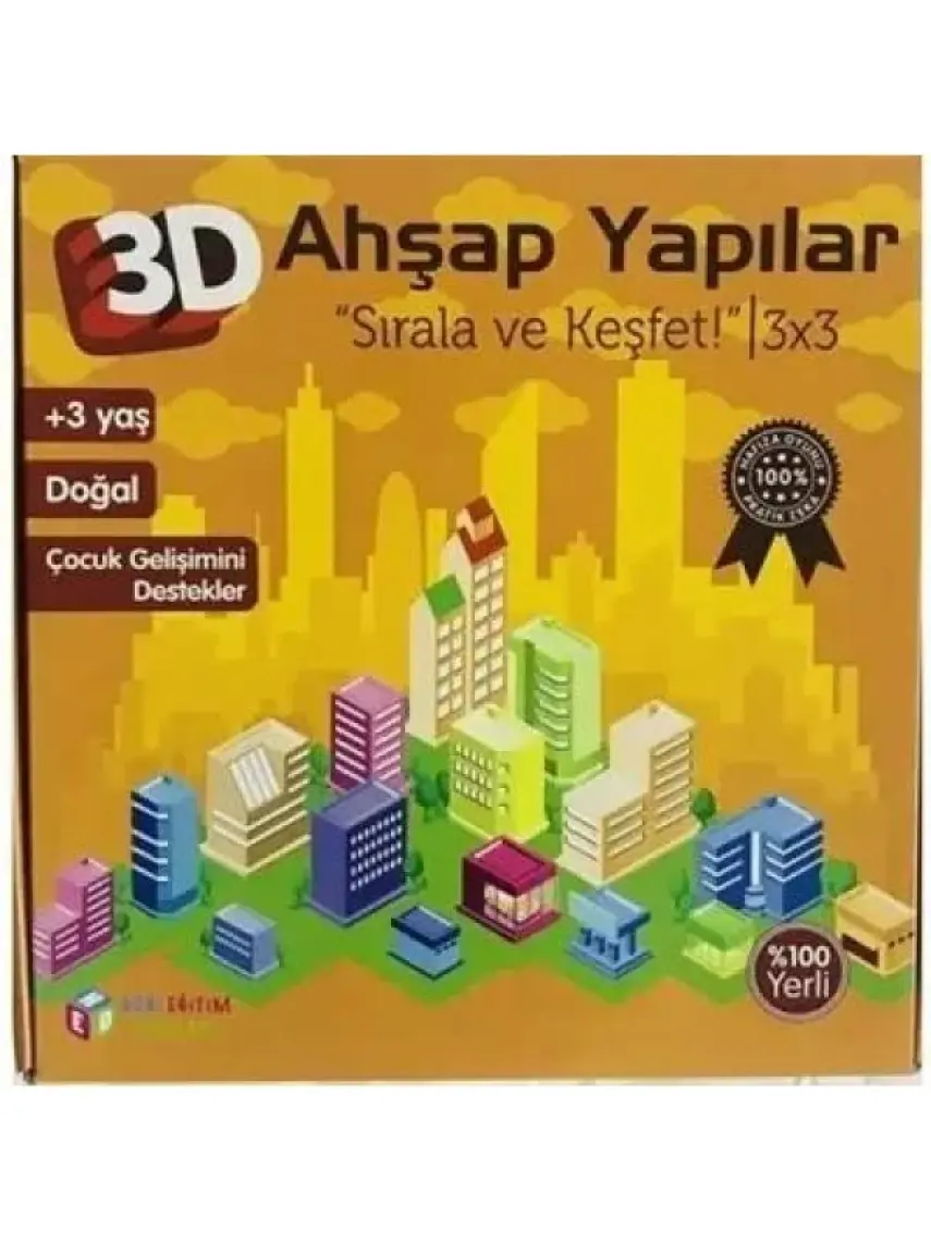 Hobi Eğitim Dünyası Ahşap Yapılar Apartmanlar 3 Boyutlu
