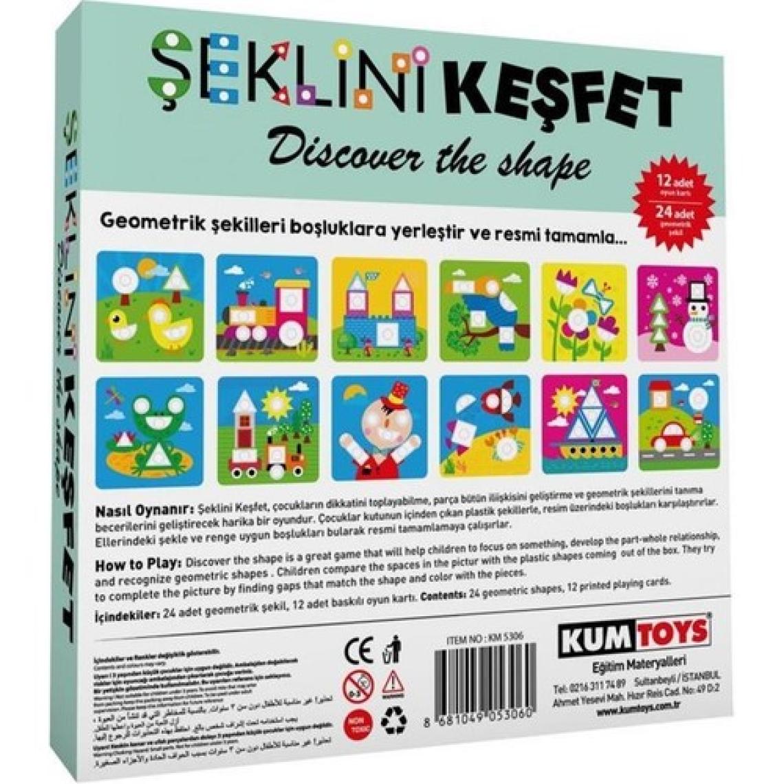 Kumtoys Şeklini Keşfet Eğitici Oyun Explore Shape