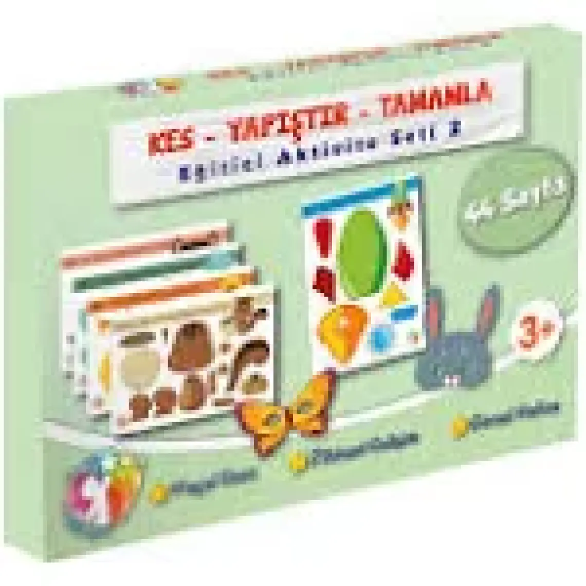 Kes-Yapıştır-Tamamla Eğitici Aktivite Set 2 , Okul Öncesi Makaslı Etkinlik Seti 2