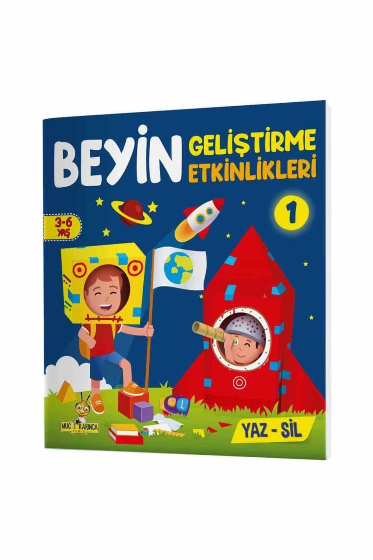 Beyin Geliştirme Etkinlikleri (3-6 Yaş) Yaz-sil Kitaplar