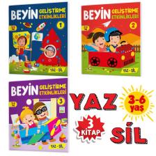 Beyin Geliştirme Etkinlikleri (3-6 Yaş) Yaz-sil Kitaplar