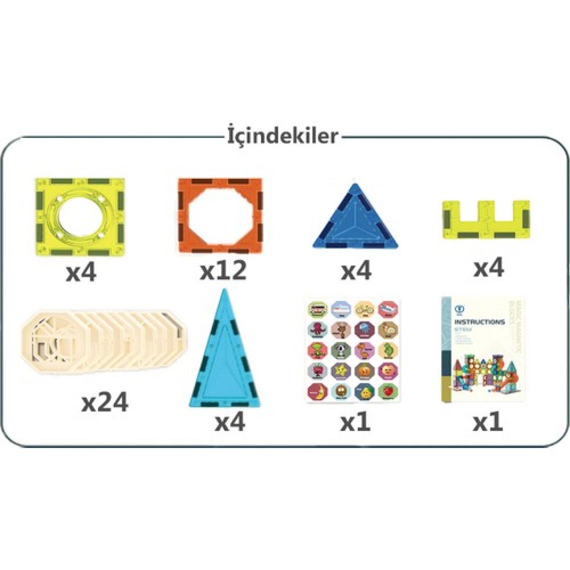 Learning Fun Magic Magnetic Blocks 52 Parça Manyetik Oyuncak Bloklar Seti