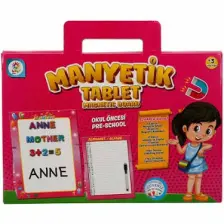 Eğitici Manyetik Tablet 62 Parça - Pembe
