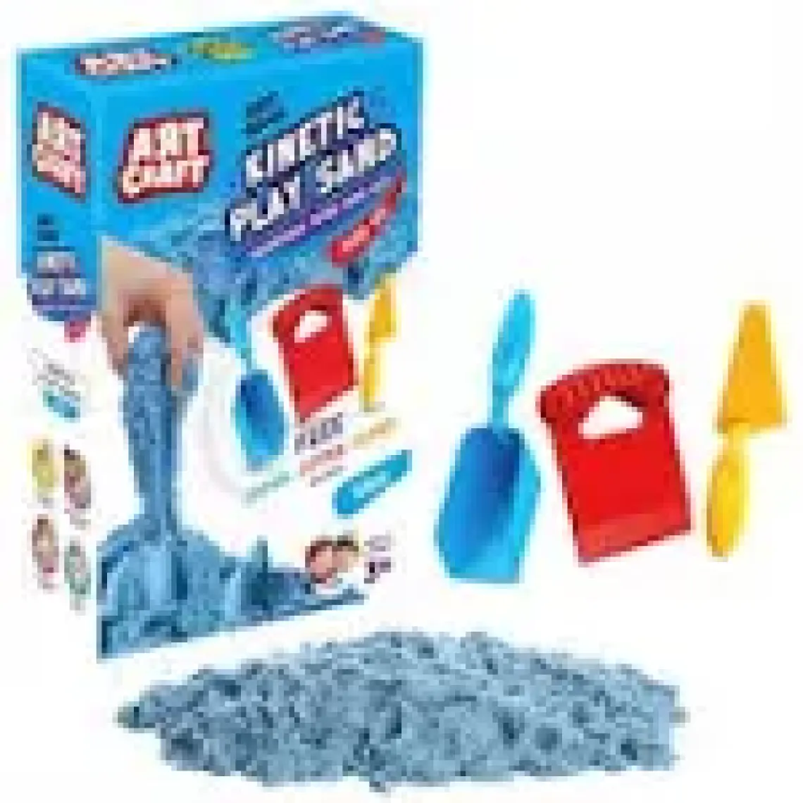 Fen Toys 03691 Aksesuarlı Mavi Kinetik Oyun Kumu 1000 gr -Dede