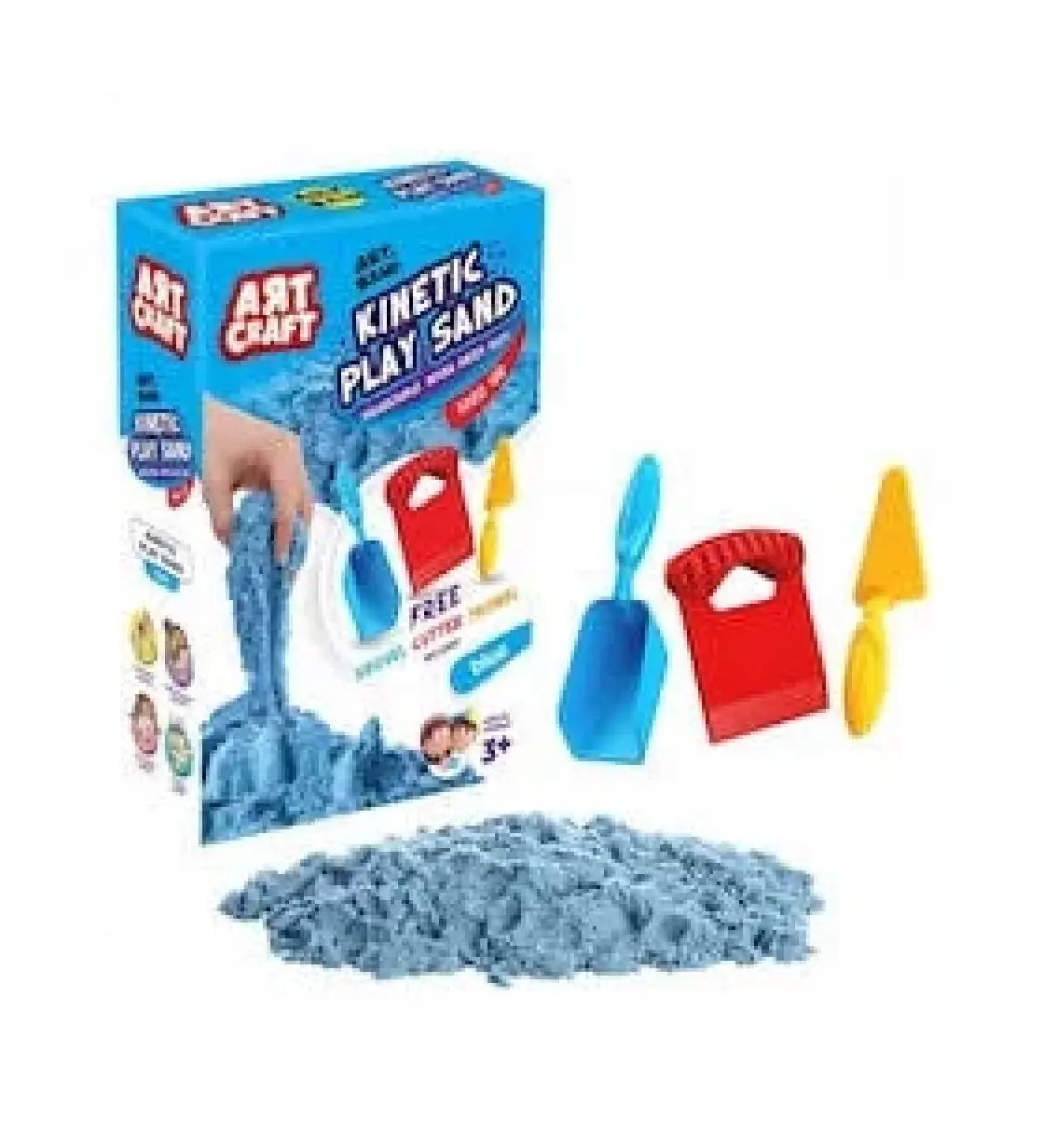 Fen Toys 03691 Aksesuarlı Mavi Kinetik Oyun Kumu 1000 gr -Dede