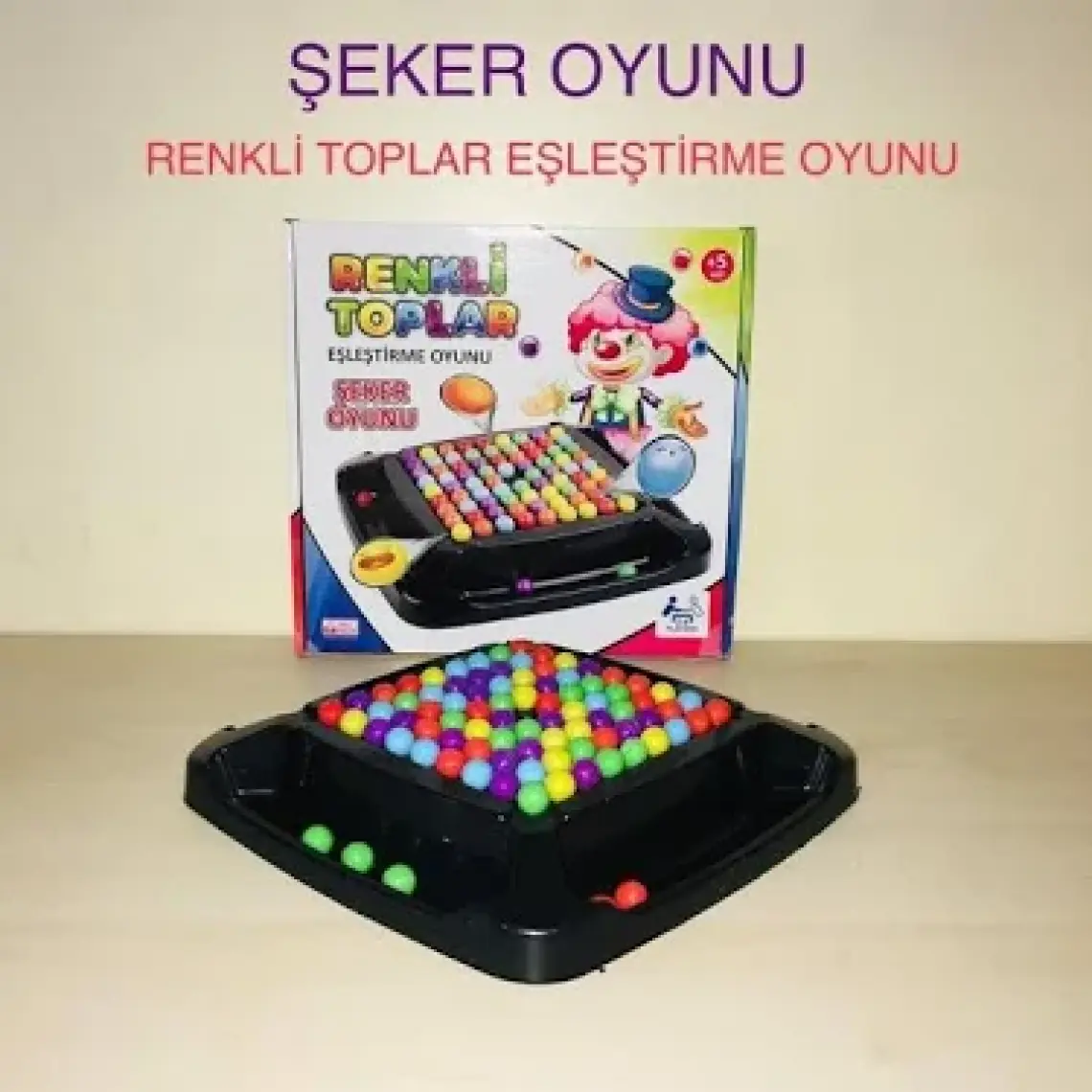 Renkli Toplar Şeker Oyunu Eğitici Eşleştirme Oyunu