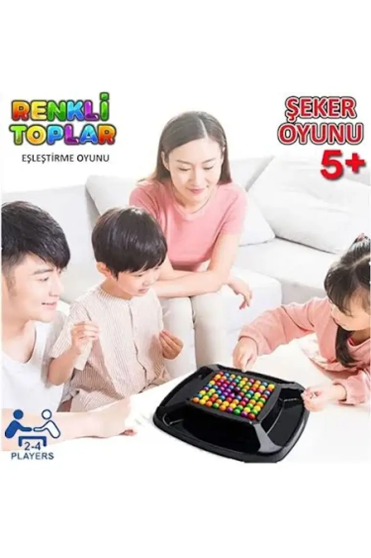 Renkli Toplar Şeker Oyunu Eğitici Eşleştirme Oyunu