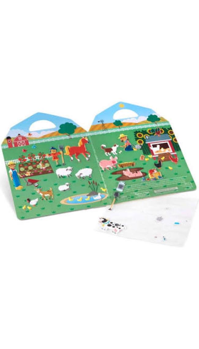 Melissa&Doug  Kabartmalı Tak Çıkar Çıkartma Seti Çiftlik MD009408