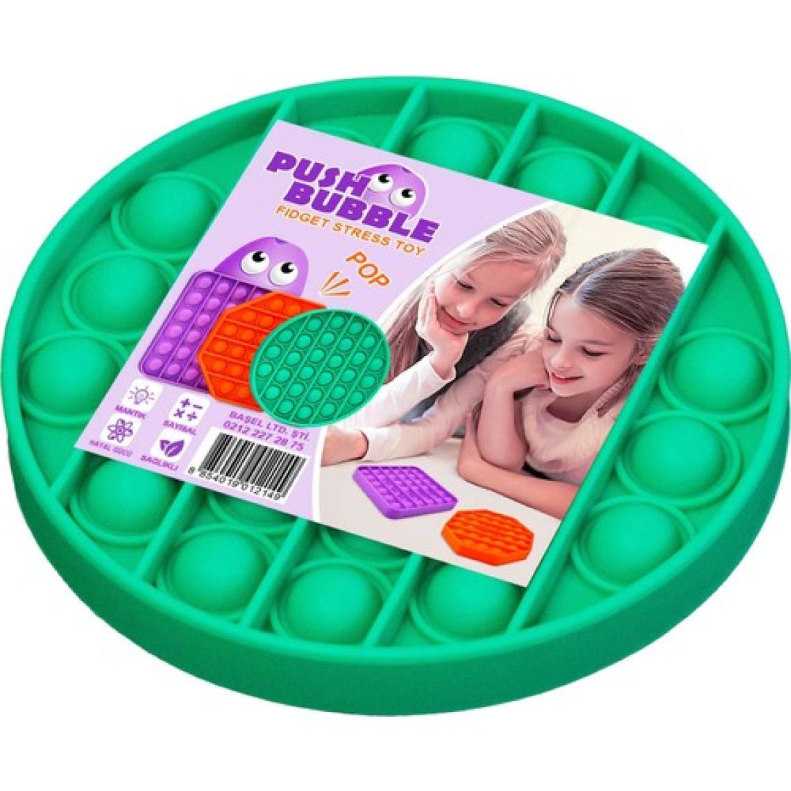 Başel Oyuncak Push Bubble Fidget Özel Pop Duyusal Oyuncak Zihinsel Stres Yeşil Renk Yuvarlak