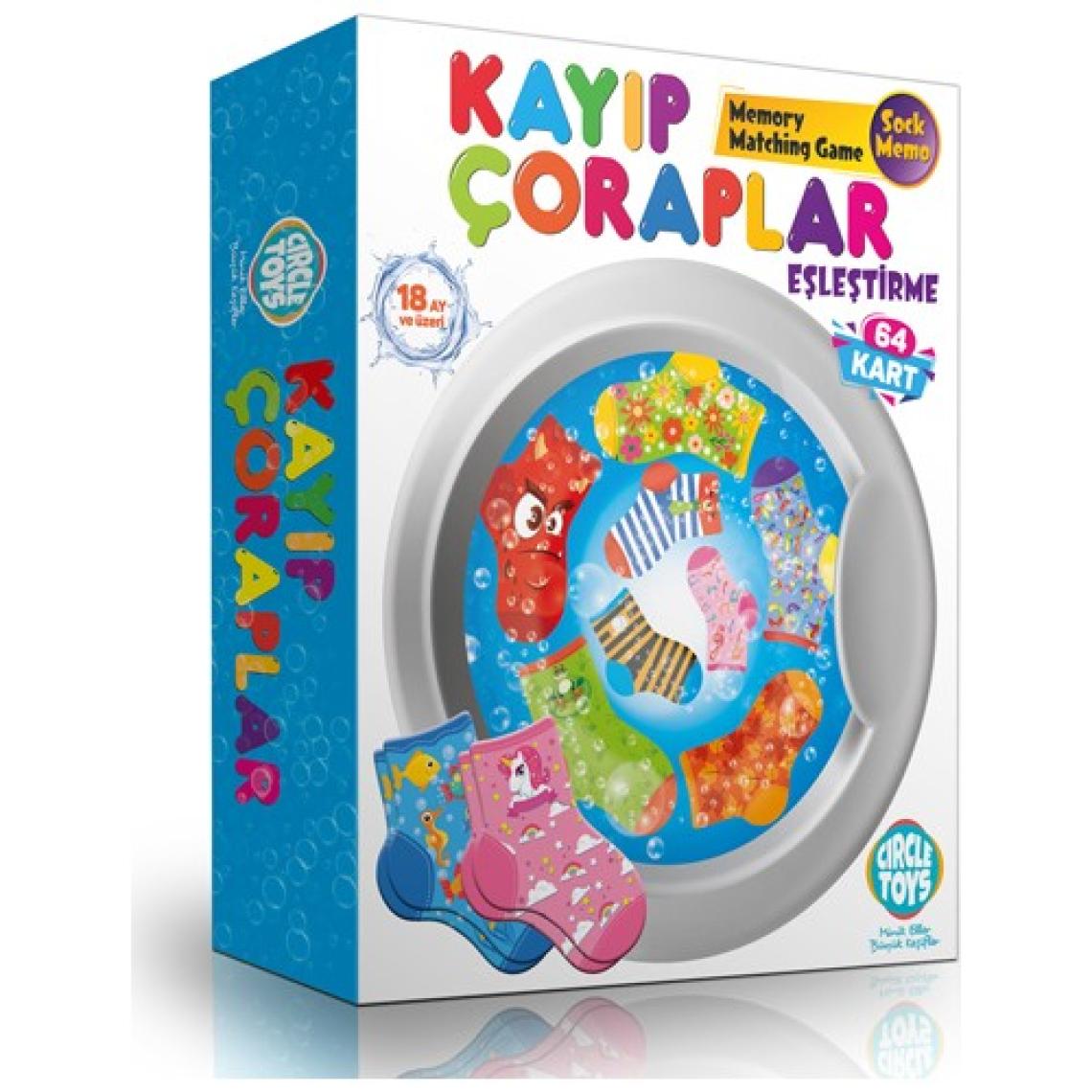 Circle Toys Kayıp Çoraplar Eşleştirme Kart Oyunu - 12'li Geometrik Yumurta Eşleme 2'li Set