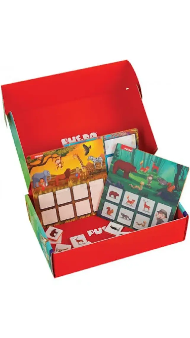 Puedo Habitat Bingo / Eğitici ve Eğlenceli Oyuncak / Hayvanları Öğreten Eşleştirme Oyunu / 32 Parça