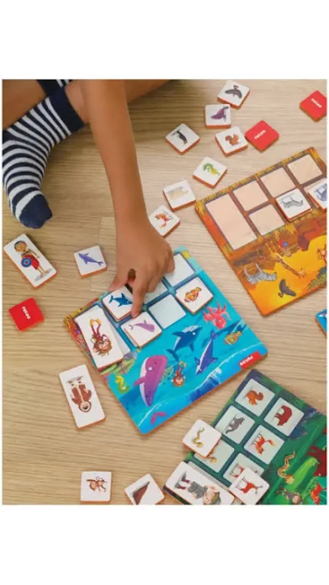 Puedo Habitat Bingo / Eğitici ve Eğlenceli Oyuncak / Hayvanları Öğreten Eşleştirme Oyunu / 32 Parça
