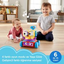 Fisher-Price 4'ü 1 Arada Eğlenceli Robot; Türkçe Ve İngilizce Dil Seçenekleri İle Işıklar; Müzik Ve Eğitici İçerikler Sunar; 6 Ay Ve Üzeri Bebekler İçin Hck43