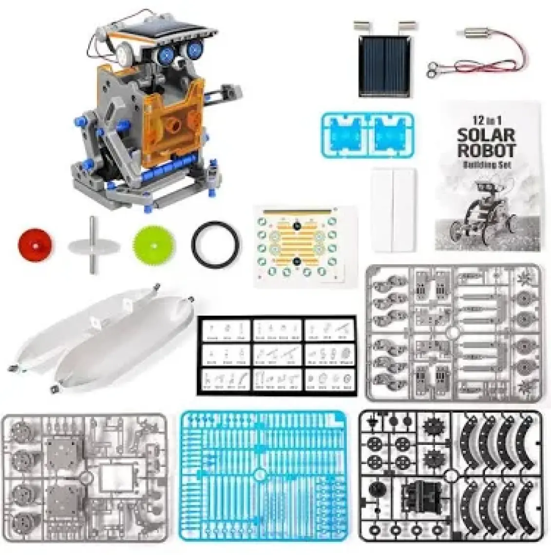 Think Master Solar Robot 13-In-1 Eğitici Bilim Kiti Güneş Enerjisiyle Çalışan Kendin Yap Robot Bilim Kiti