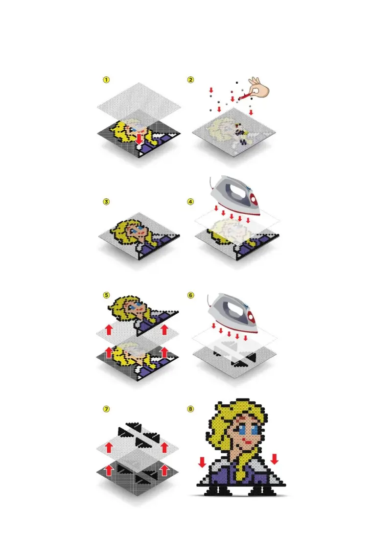 Pixel Pixel Boncuk Eğitici, Eğlenceli Boncuk Aktivite Ve Etkinlik Oyuncak Seti, Disney Frozen BB29-01