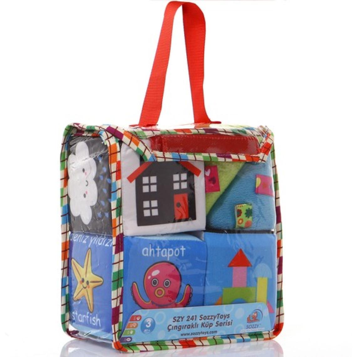 Sozzy Toys Çıngıraklı Renkli Küpler