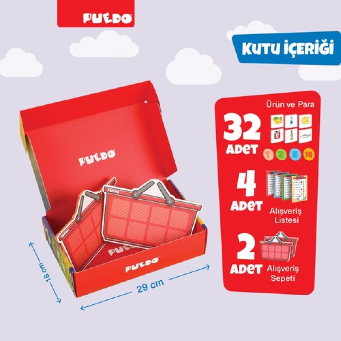 Puedo Shopping List / Eğitici Oyuncak / Alışveriş ve Parayı Öğreten Oyun / 70 Parça / +3 Yaş