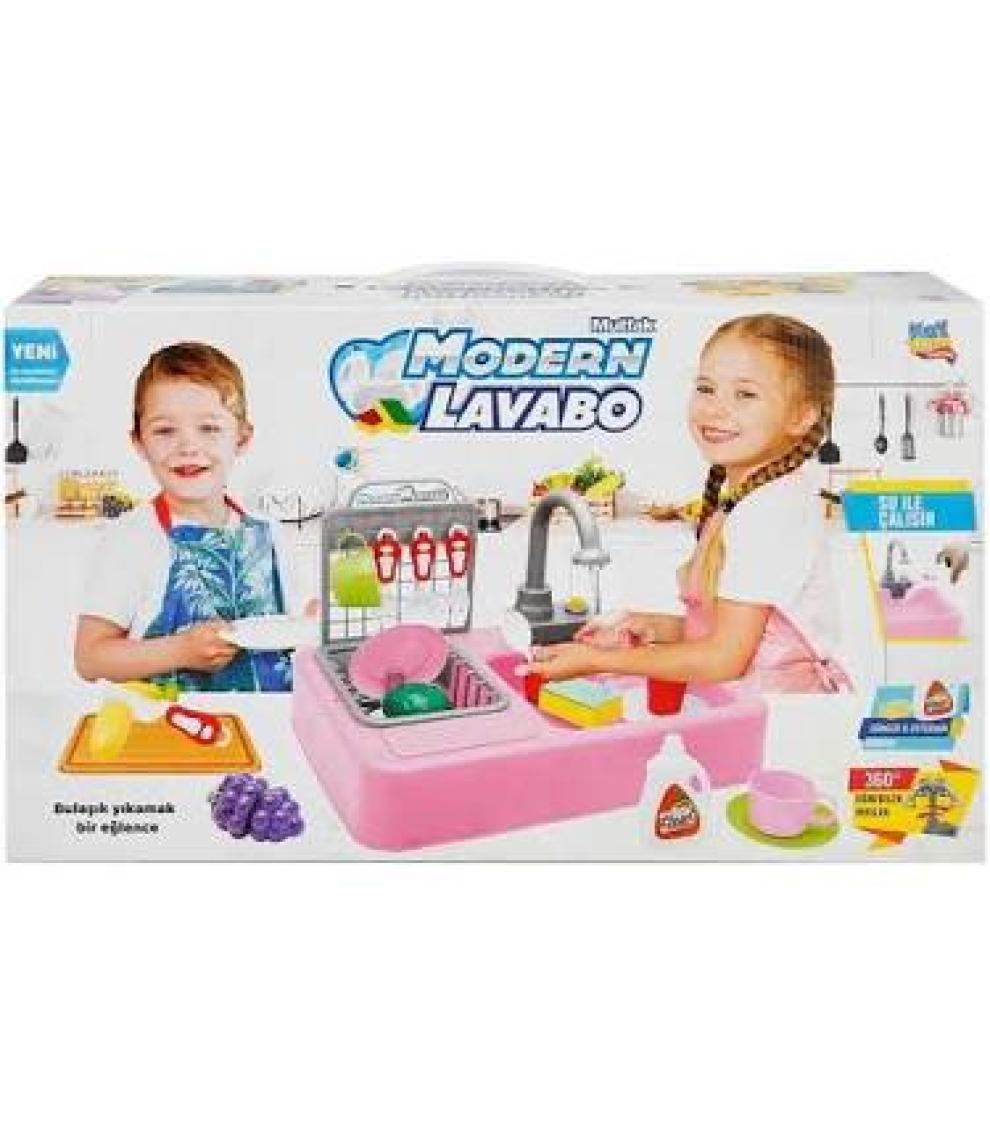 Kayyum Modern Mutfak Lavabo Seti Mavi 25 Parça 7021