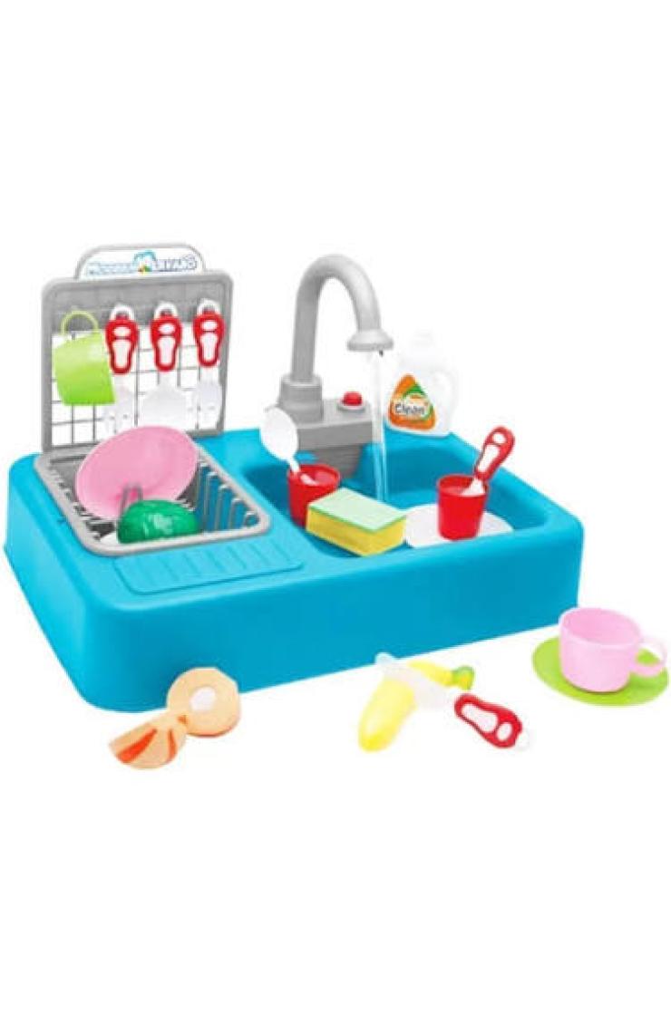 Kayyum Modern Mutfak Lavabo Seti Mavi 25 Parça 7021